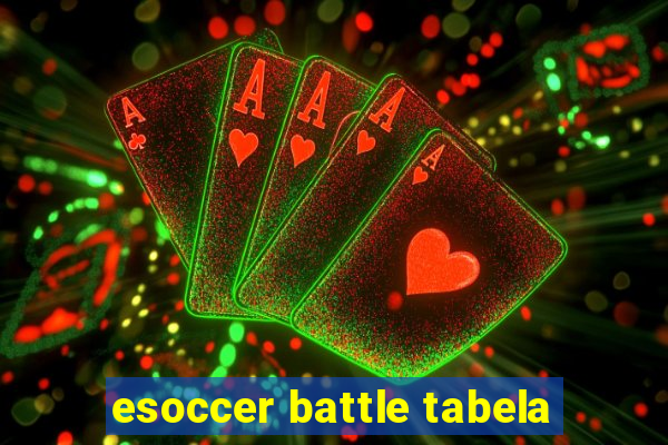 esoccer battle tabela